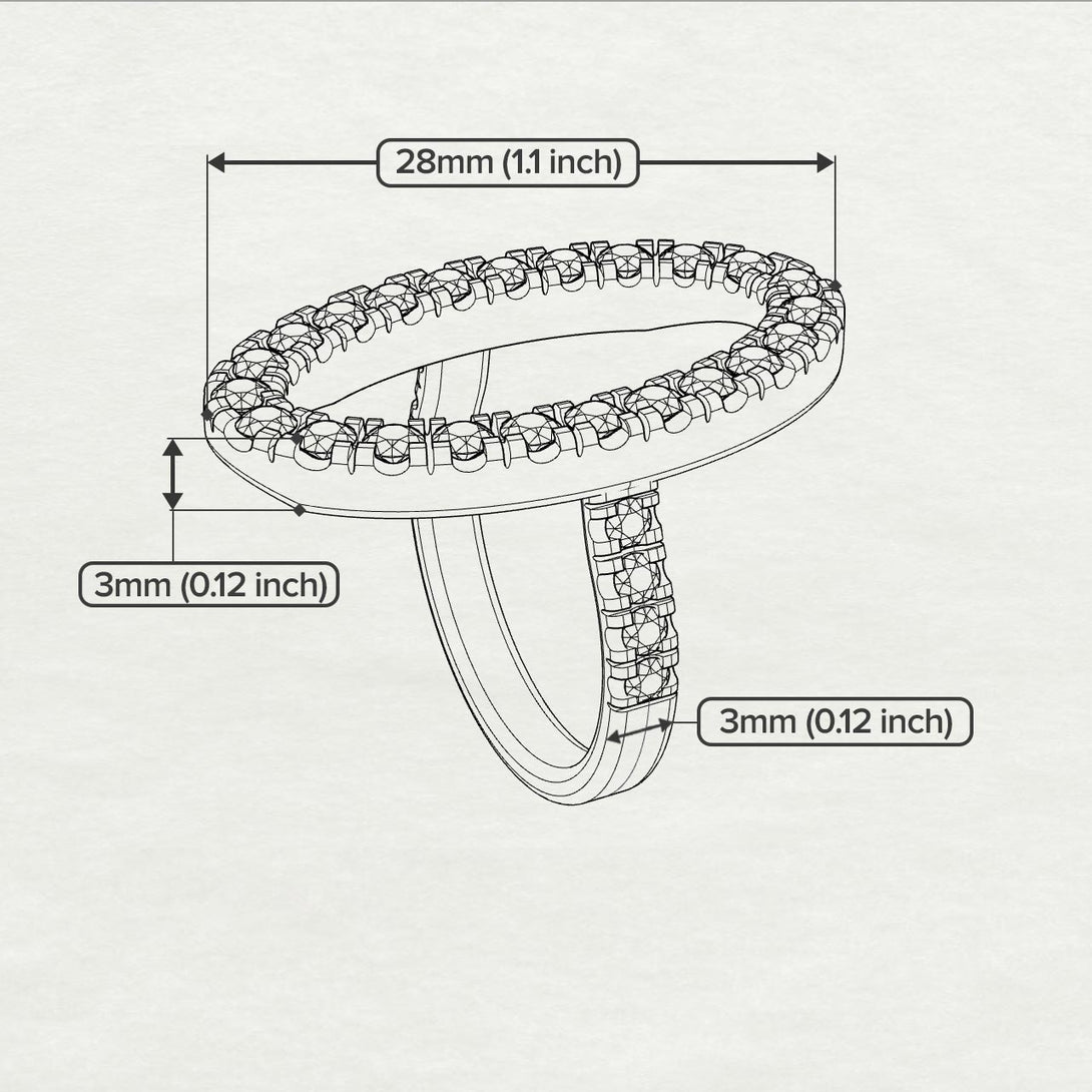 Oval Black Diamond Ring - Aubree No. 9